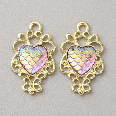Alloy Pendant Rhinestone Settings PALLOY-WH0105-08C-1