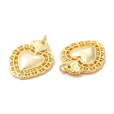 Eco-Friendly Rack Plating Brass Pendants KK-F851-03G-1