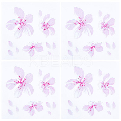 Waterproof Cherry Blossom PET Waterpoof Car Stickers DIY-WH0366-46-1