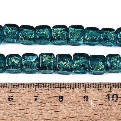 Handmade Foil Glass Beads Strands FOIL-Q002-04D-1
