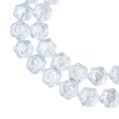 Electroplate Glass Beads Strands EGLA-N008-018-C01-1