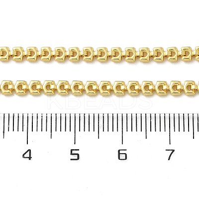 Brass Link Chain Necklaces for Women X-NJEW-K282-06G-1