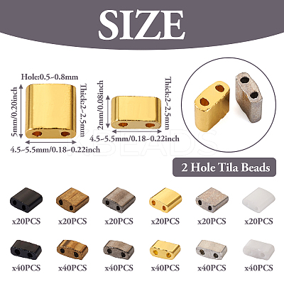 360Pcs 12 Style 2-Hole Opaque Glass Seed Beads Sets SEED-TA0001-08-1