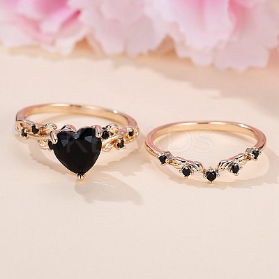 Heart Alloy Finger Rings for Women FS-WG1A204-01-1