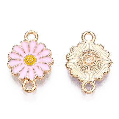 Zinc Alloy Enamel Sunflower Connector Charms ENAM-E011-01KCG-04-1