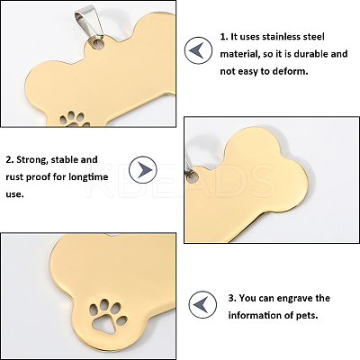 4Pcs 4 Colors 201 Stainless Steel Big Pendants FIND-GF0007-87-1