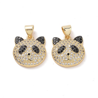 Brass Cubic Zirconia Pendants KK-G453-10G-1