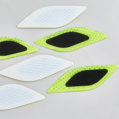 3 Sets 3 Colors Leaf Shape Resin Car Door Protector Anti-collision Strip Sticker STIC-FH0001-15A-1