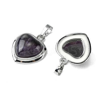 Natural Amethyst Pendants G-C114-03P-24-1