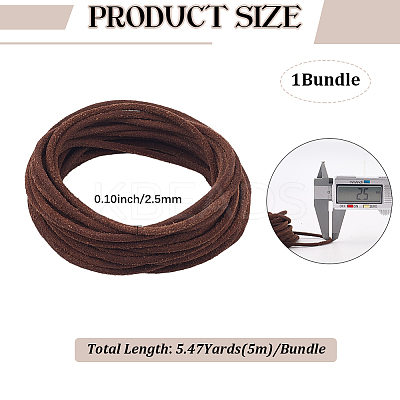 5M DIY Frosted Cowhide Leather Cord OCOR-GF0004-97B-02-1