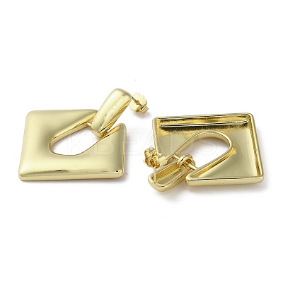 Rack Plating Brass Hollow Rhombus Dangle Stud Earrings EJEW-M237-09G-1
