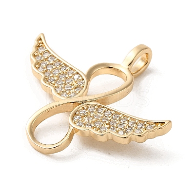 Brass Micro Pave Cubic Zirconia Pendants ZIRC-P114-08G-1