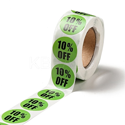 Percent Off Round Roll Stickers DIY-D078-01-1