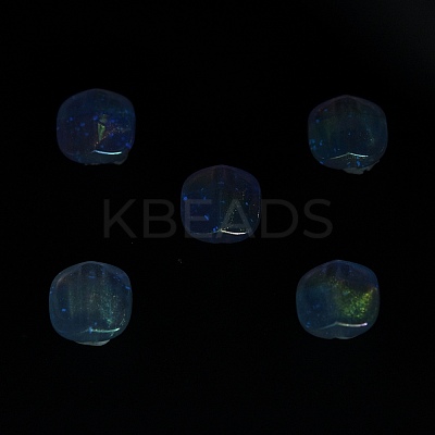 UV Plating Luminous Transparent Acrylic Beads OACR-P010-01B-1