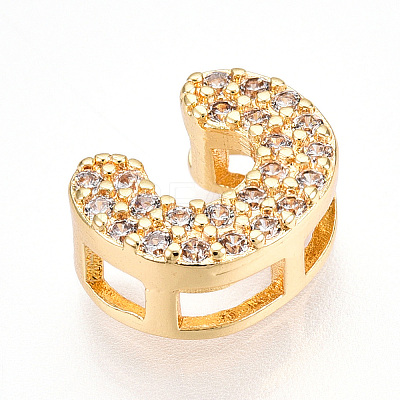 Brass Micro Pave Cubic Zirconia Charms KK-N254-217G-C-1