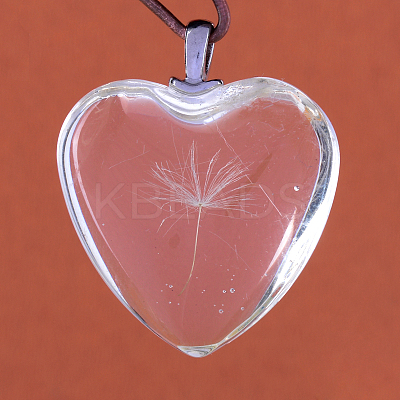 Heart Alloy Glass Pendants X-GLAA-Q049-20mm-01P-1