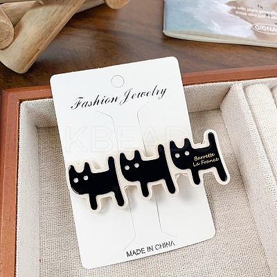 Acrylic Cartoon Cats Alligator Hair Clip PW-WG0F986-08-1