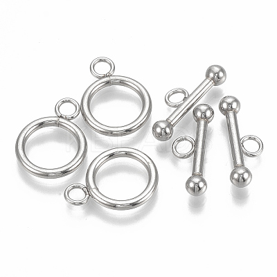 Non-Tarnish 201 Stainless Steel Toggle Clasps LS-X-STAS-S103-05-1-1