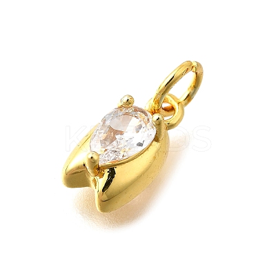 Brass Micro Pave Cubic Zirconia Pendants KK-Z102-03G-02-1