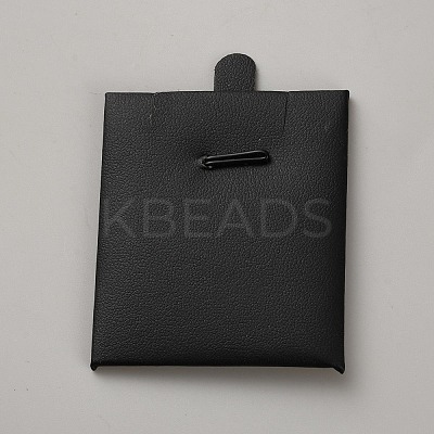 PU Leather & Sponge Jewelry Pendant Nceklace Display Cards NDIS-WH20005-02B-01-1