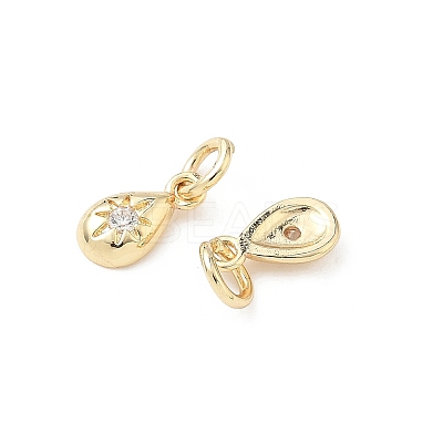 Brass Micro Pave Cubic Zirconia Pendants KK-D386-02G-1