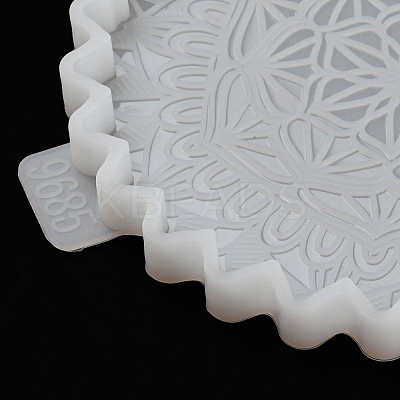 Mandala Flower Coaster DIY Silicone Mold DIY-K072-05A-1