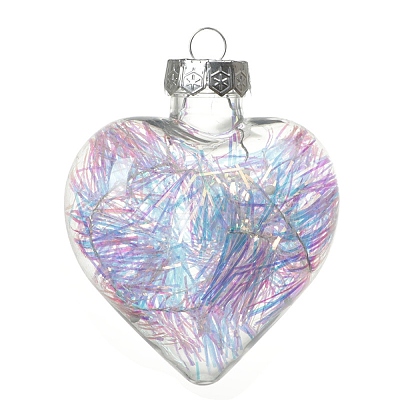 Transparent Plastic Fillable Ball Pendants Decorations XMAS-PW0002-04A-1