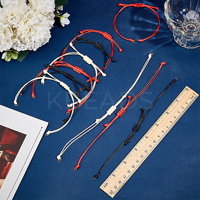 30Pcs 3 Colors Braided Waxed Polyester Cord AJEW-DR0001-32-1
