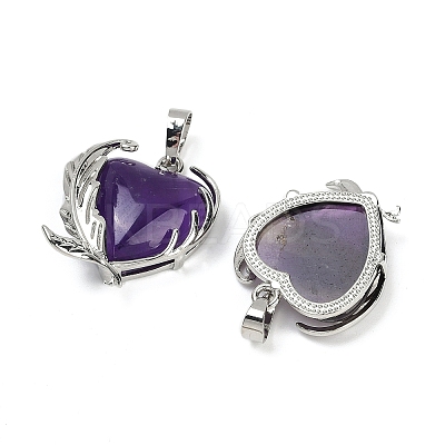 Natural Amethyst Pendants G-Q025-01P-04-1