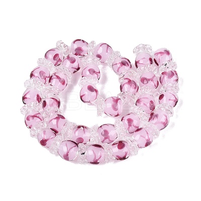 Inner Flower Handmade Lampwork Beads LAMP-Q039-13A-1