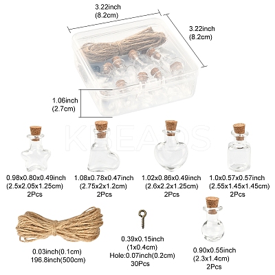 DIY Wishing Bottle Pendant Decoration Making Kit DIY-FS0004-97-1