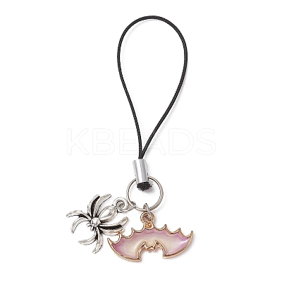 Alloy Enamel Mobile Straps HJEW-JM01076-1