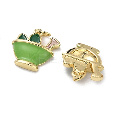 Brass Enamel Pendants KK-H256-07G-01-1