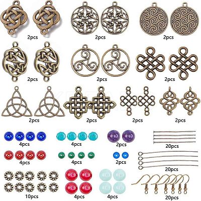 DIY Dangle Earring Making Kits DIY-SC0014-04AS-1
