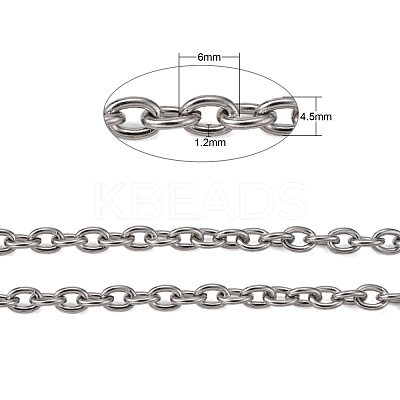 Tarnish Resistant 304 Stainless Steel Cable Chains CHS-R009-11-1