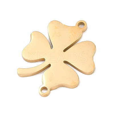 Saint Patrick's Day 304 Stainless Steel Shamrock Connector Charms LS-STAS-Z183-04G-1