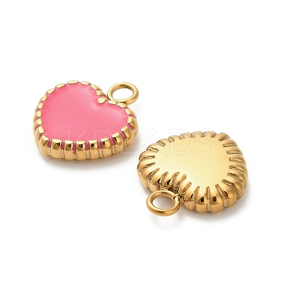 304 Stainless Steel Enamel Pendants STAS-K306-40G-1