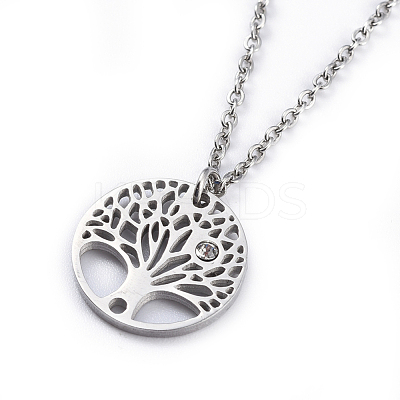 Stainless Steel Pendants Necklaces NJEW-JN02420-1