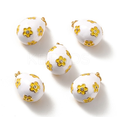 Rack Plating Brass Micro Pave Cubic Zirconia Pendants KK-M230-16G-1