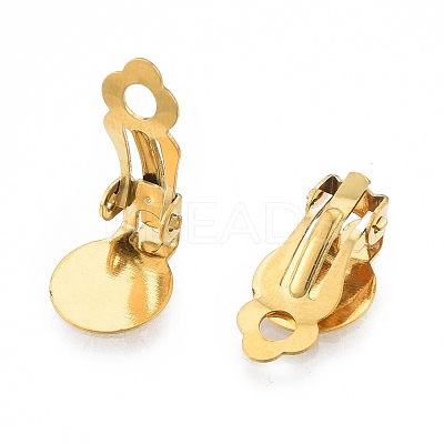 304 Stainless Steel Clip-on Earring Findings X-STAS-N092-168G-1