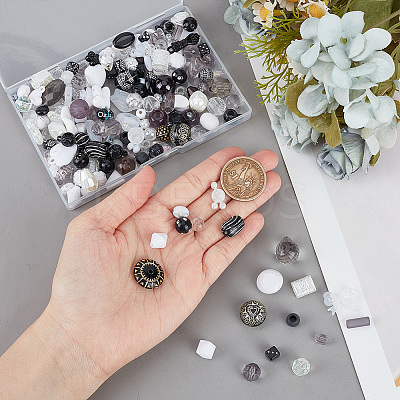 80G 2 Styles DIY Acrylic Beads & Pendants Mobile Phone Wrist Strap Making Finding Kit MACR-GO0001-07-1