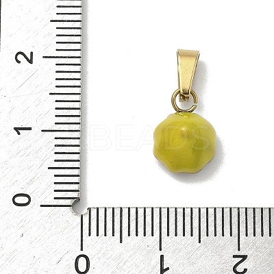 304 Stainless Steel Enamel Fruit Vegetable Charms STAS-F336-02B-G-1