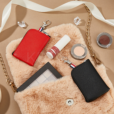 4Pcs 2 Colors PU Leather Waist Bag with Zipper KBAG-HY0001-01-1