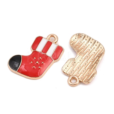 Christmas Theme Alloy Enamel Pendants FIND-I065-02A-KCG-1