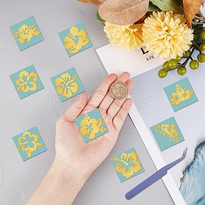 Nickel Metal Waterproof Self-Adhesive Picture Stickers DIY-WH20016-053-1