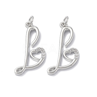 Eco-Friendly Rack Plating Brass Micro Pave Cubic Zirconia Pendants KK-F845-31P-1