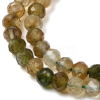 Natural Green Tourmaline Beads Strands G-G294-C01-4x3mm-1