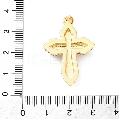 Brass Micro Pave Cubic Zirconia Pendants KK-S510-14G-1