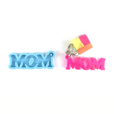 Mother's Day Theme DIY Pendant Silicone Molds DIY-P053-05-1