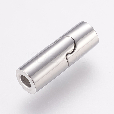Tarnish Resistant 304 Stainless Steel Magnetic Clasps with Glue-in Ends STAS-E138-01P-1